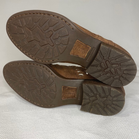 Born Boot Katharina Brown Rustic Suede Distressed Leather Ankle Boot Size 6 - Picture 8 of 12